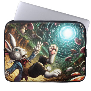Capa Para Notebook Coelhinho Pânico Caindo No Buraco Do Coelho