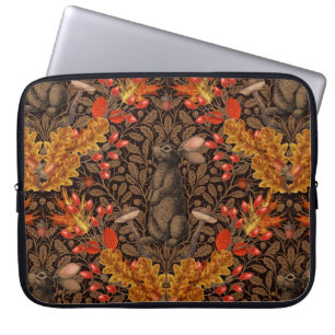 Capa Para Notebook Coelho do outono em castanho