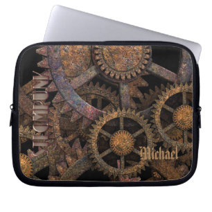 Capa Para Notebook Cogs e Rodas Steampunk Personalizados