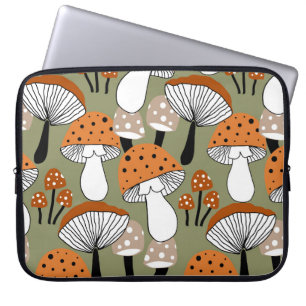 Capa Para Notebook Cogumelos Coloridos de Desenho em abstrato, Repeti