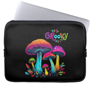 Capa Para Notebook Cogumelos Coloridos Psicélicos Groovy-