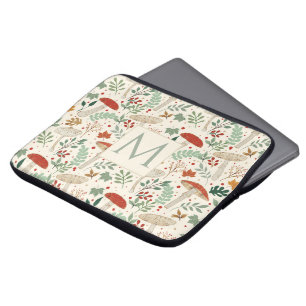 Capa Para Notebook Cogumelos de queda e ilustração de folhas