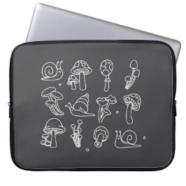 Capa Para Notebook Cogumelos e Bolsas de laptop de caracóis