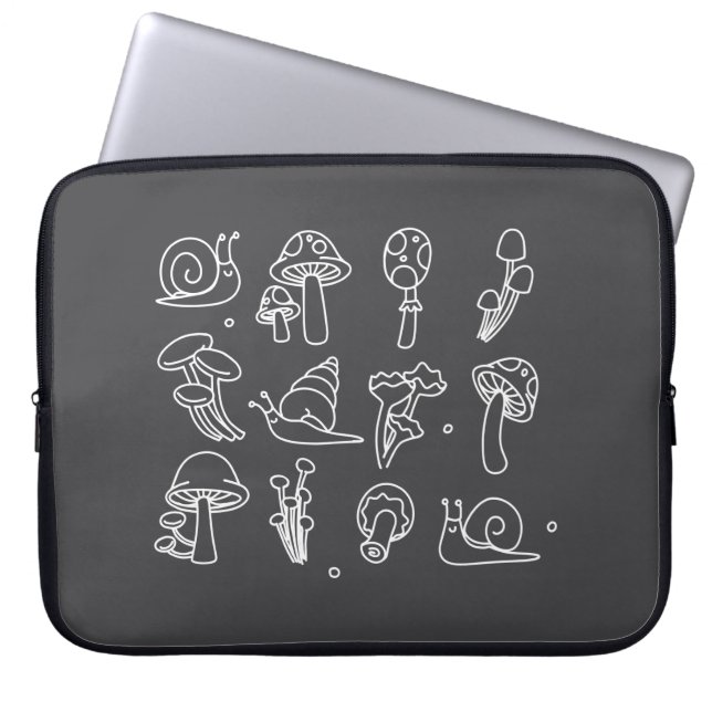 Capa Para Notebook Cogumelos e Bolsas de laptop de caracóis (Frente)