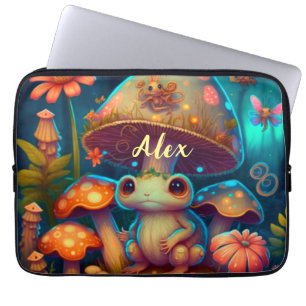 Capa Para Notebook Cogumelos sapos agudos