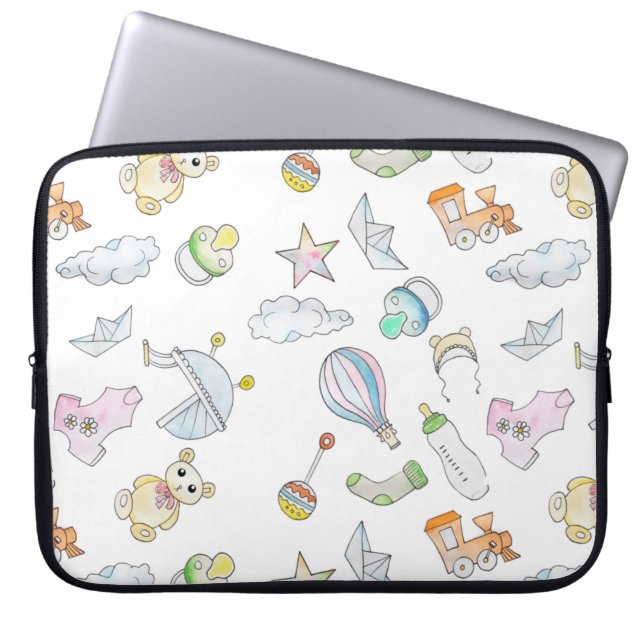 Capa Para Notebook Coisas De Bebê Divertidas (Frente)