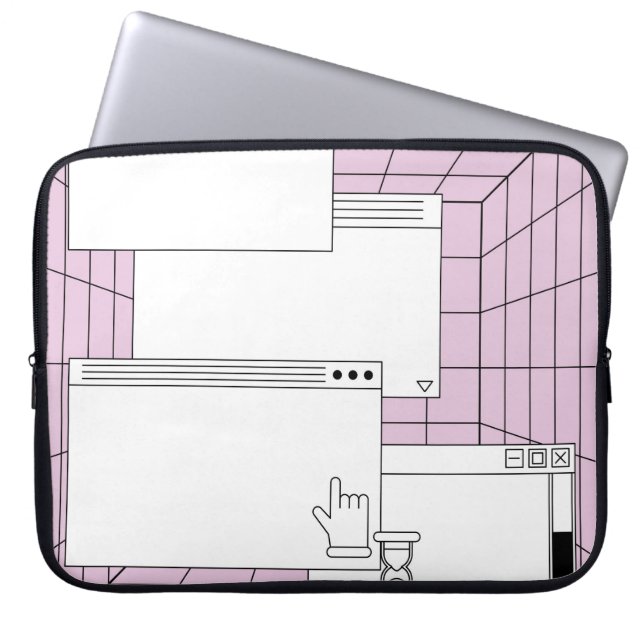 Capa Para Notebook Colagem de elementos de interface do usuário. Cybe (Frente)