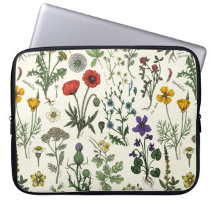 Capa Para Notebook Colagem de flores silvestres