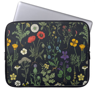 Capa Para Notebook Colagem de flores silvestres