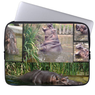 Capa Para Notebook Colagem de Fotos Hippo,