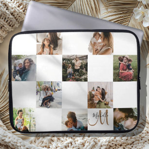 Capa Para Notebook Colagem de Fotos Moderna & Monograma 
