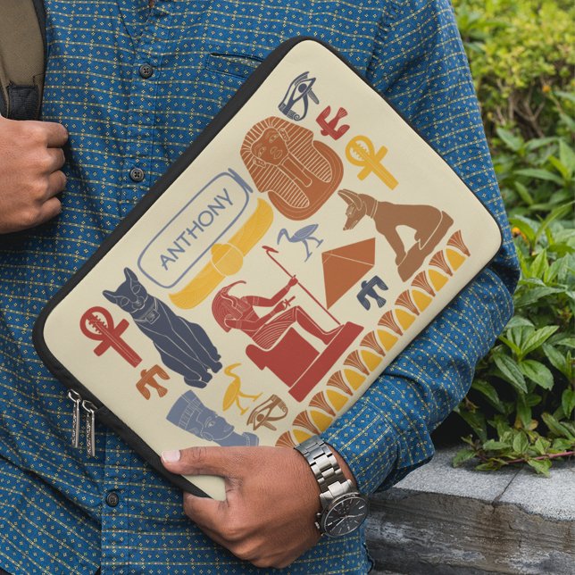 Capa Para Notebook Colagem de Gráficos Egípcios Antigos (Criador carregado)