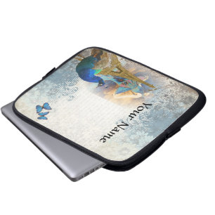 Capa Para Notebook Colagem de pavão de Paris