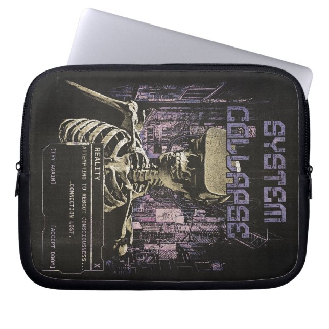 Capa Para Notebook Colapso do Sistema - Streetwear Techno-Dystopian (Frente)