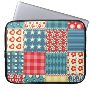 Capa Para Notebook Colcha de Vintage: padrão de fundo de retalhamento