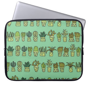 Capa Para Notebook Coleção De Cactus: Conjunto De Portas Desenhado À 