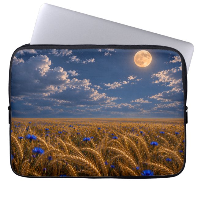 Capa Para Notebook Colheita da Lua Dourada (Frente)