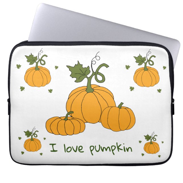 Capa Para Notebook Colheita de abóbora-de-laranja-branca (Frente)