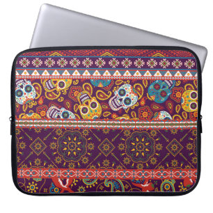 Capa Para Notebook Colheita mexicana: design tradicional de colheita.