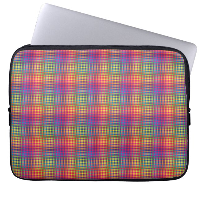 Capa Para Notebook Colorful Checker Abstract Pattern (Frente)