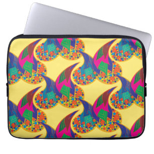 Capa Para Notebook Colorful confetti abstract Paisley Rainbow drops