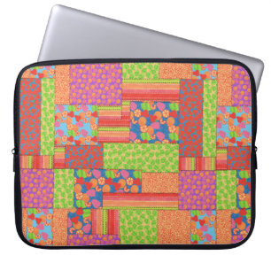 Capa Para Notebook Colorida manta de retalhos de Padrões de Frutas de
