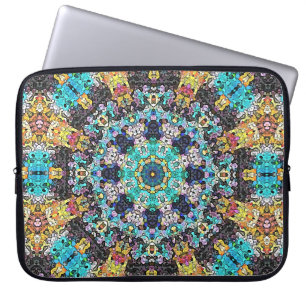 Capa Para Notebook Colorido Grunge Mandala