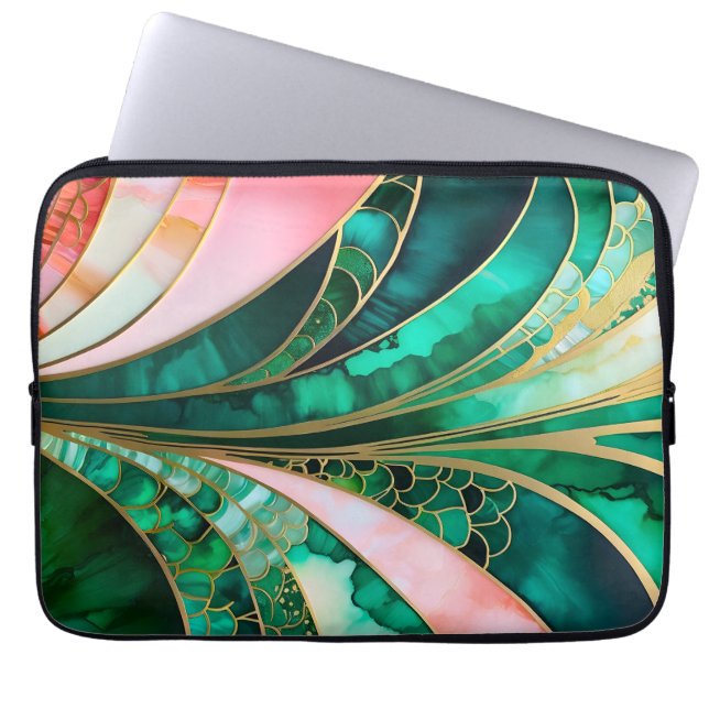 Capa Para Notebook Colorir Laptop de Arte Deco (Frente)