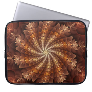 Capa Para Notebook Colunas de outono quentes, Arte Fractal Abstrato m