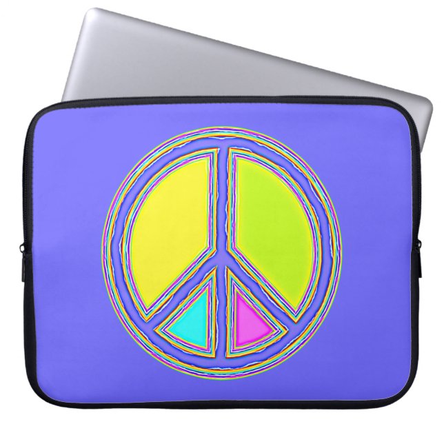 Capa Para Notebook Com Cores Preenchidas Sinal de PAZ 1 (Frente)