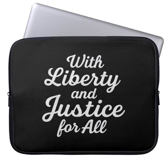 Capa Para Notebook Com Liberdade e Justiça para Todos Protesto Liberd (Frente)