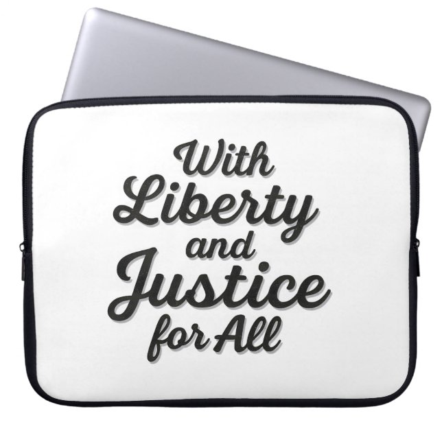 Capa Para Notebook Com Liberdade e Justiça para Todos Protesto Liberd (Frente)