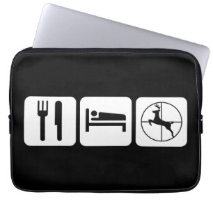 Capa Para Notebook Coma o logotipo engraçado da caça da caça dos