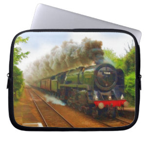 Capa Para Notebook Comboio a vapor britânico para arte de pesca de ar
