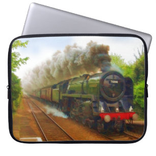 Capa Para Notebook Comboio a vapor britânico para arte de pesca de ar