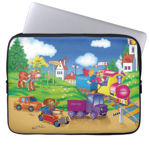 Capa Para Notebook comboio e carro