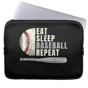 Capa Para Notebook Comer Dormir Beisebol Repetir Divertido Jogador de