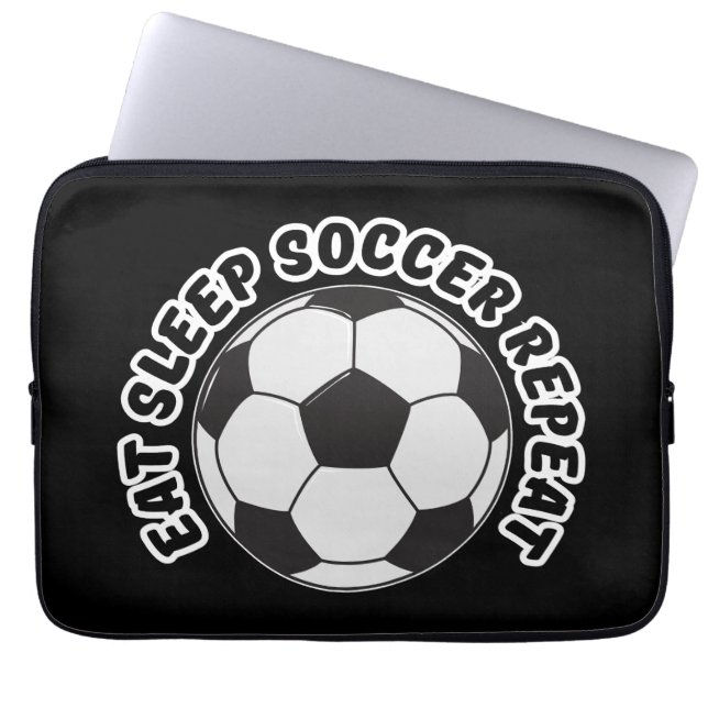 Capa Para Notebook comer dormir futebol repetir  (Frente)