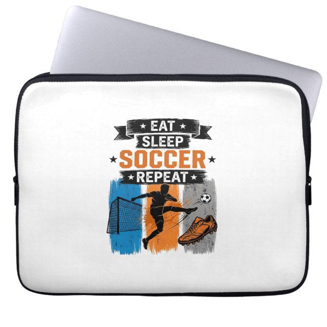 Capa Para Notebook Comer Dormir Futebol Repetir Camisa de Jogador de  (Frente)