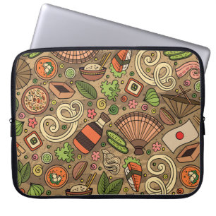 Capa Para Notebook Comida do Japão: Mão Bonita Desenhada