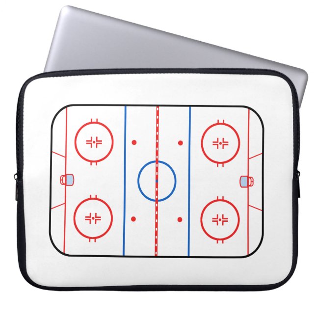 Capa Para Notebook Companheiro de Jogos de Hóquei em Diagrama de Gelo (Frente)