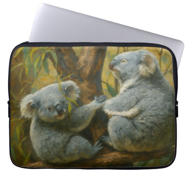 Capa Para Notebook Companheiros Koala - Par Real da Vida Selvagem (Frente)