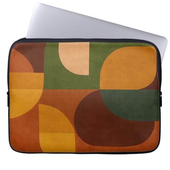 Capa Para Notebook Composição Abstrata Modernista de Meados do Século (Frente)