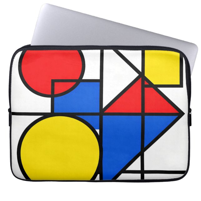 Capa Para Notebook Composição de Cores Primárias de Mondrian (Frente)