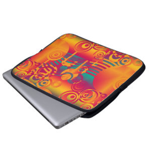 Capa Para Notebook Composição de Fundo - Círculo Colorido Moderno