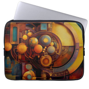 Capa Para Notebook Composição de Orbe Mecânico Steampunk