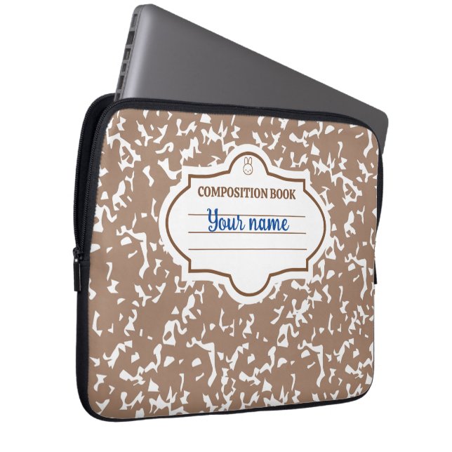 Capa Para Notebook Composição do coelho bege castanho (Frente Esquerda)