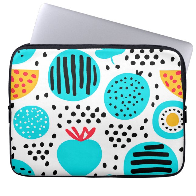 Capa Para Notebook Comprar de pintura de Padrões Frutas azuis (Frente)