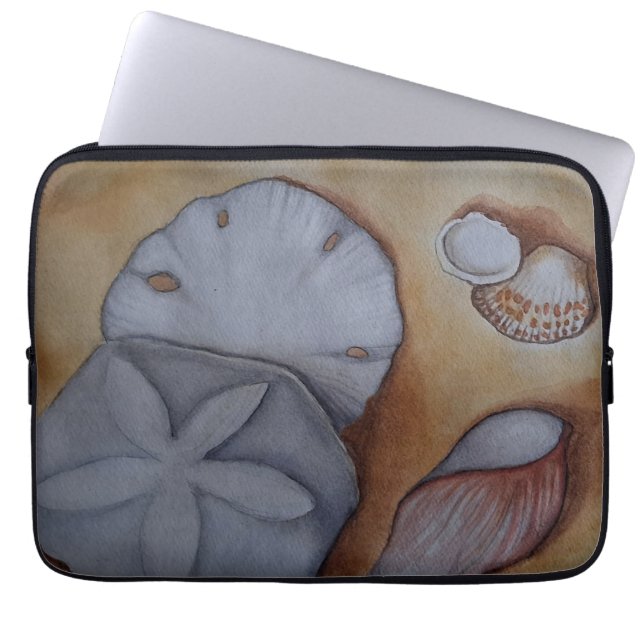 Capa Para Notebook Conchas no Travesseiro decorativo de Aquarelas do  (Frente)