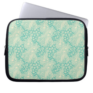 Capa Para Notebook Conchas Oceânicas Ondas do Mar Padrão Vintage Abst